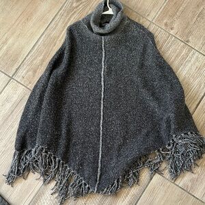 Zara Charcoal Knit poncho